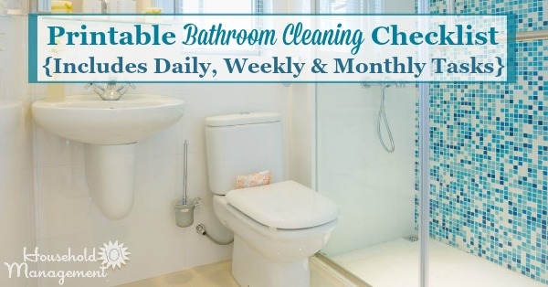 Bathroom Cleaning Kit with Printable Checklist - My Pinterventures